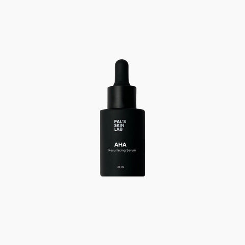 Image of Pal's Skin Lab's multi-acid, super-exfoliant serum AHA Resurfacing Serum designed to resurface the skin and smoothen wrinkles, refine uneven, rough texture & unclog pores